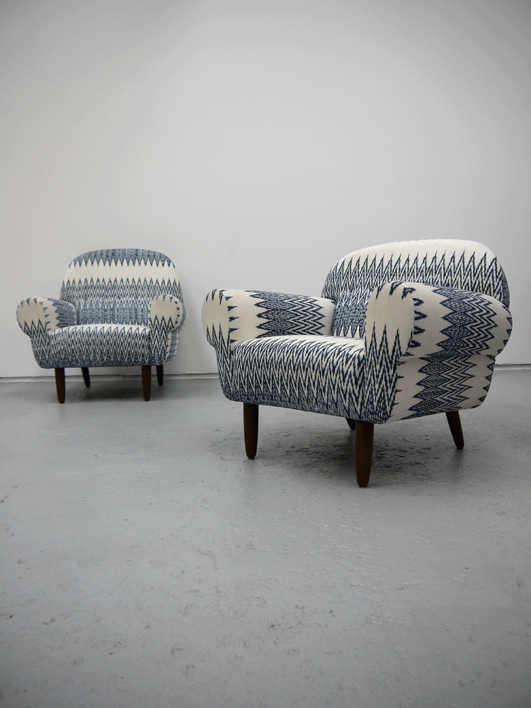 Finn Juhl Style – Large Uphostered Queen Lounge Chair