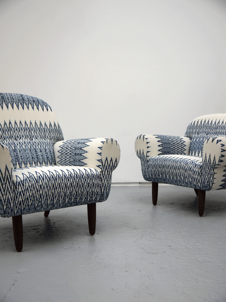 Finn Juhl Style – Large Uphostered Queen Lounge Chair