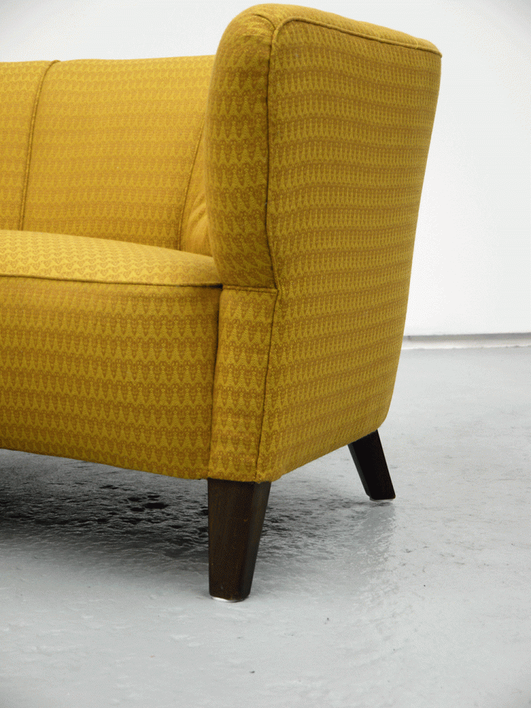 Danish Curved Sofa – Upholstered in Ramshead Bute Fabric