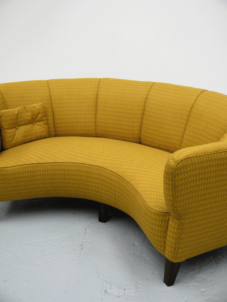 Danish Curved Sofa – Upholstered in Ramshead Bute Fabric