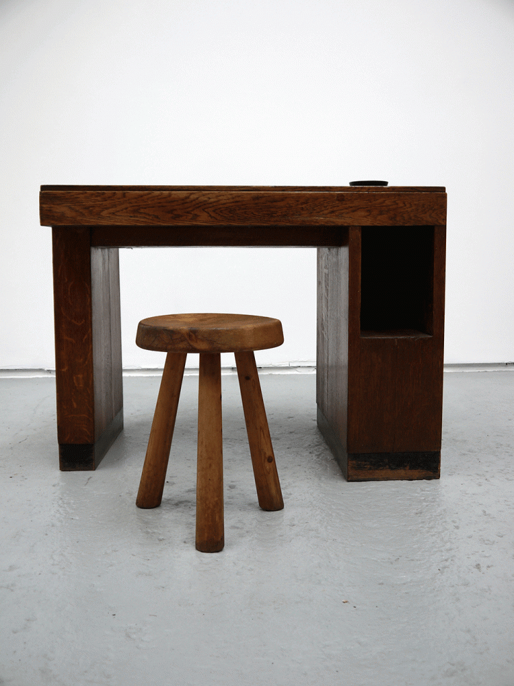 Perriand / Corbusier – Modernist Oak Desk / Dressing Table