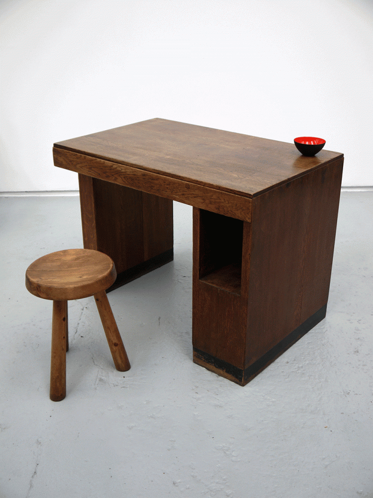 Perriand / Corbusier – Modernist Oak Desk / Dressing Table