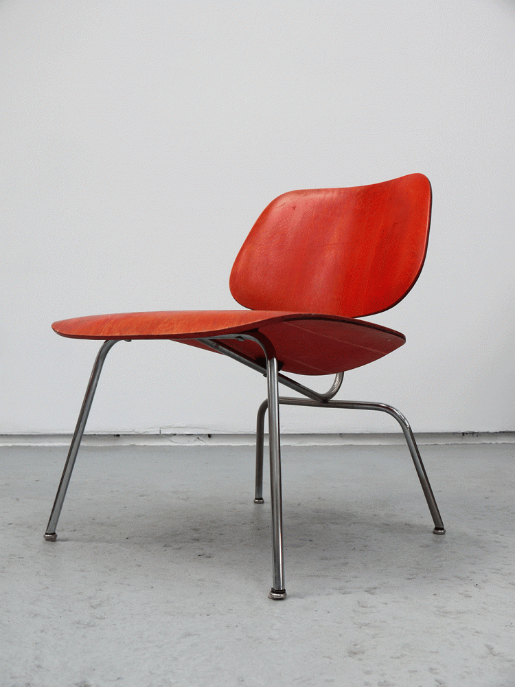 Charles and Ray Eames – Rare Aniline Red LCM