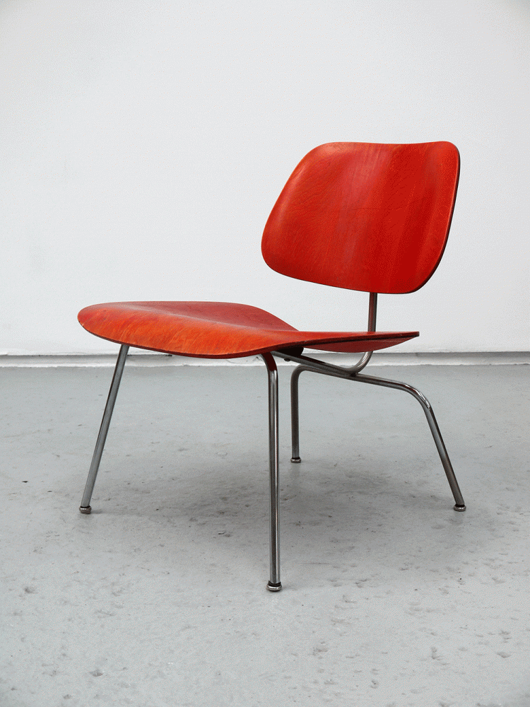 Charles and Ray Eames – Rare Aniline Red LCM