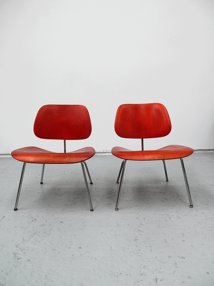 Charles and Ray Eames – Rare Aniline Red LCM