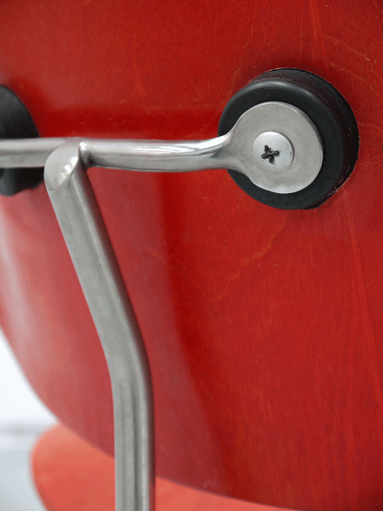 Charles and Ray Eames – Rare Aniline Red LCM