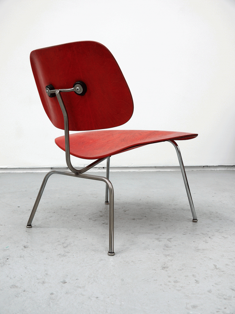 Charles and Ray Eames – Rare Aniline Red LCM
