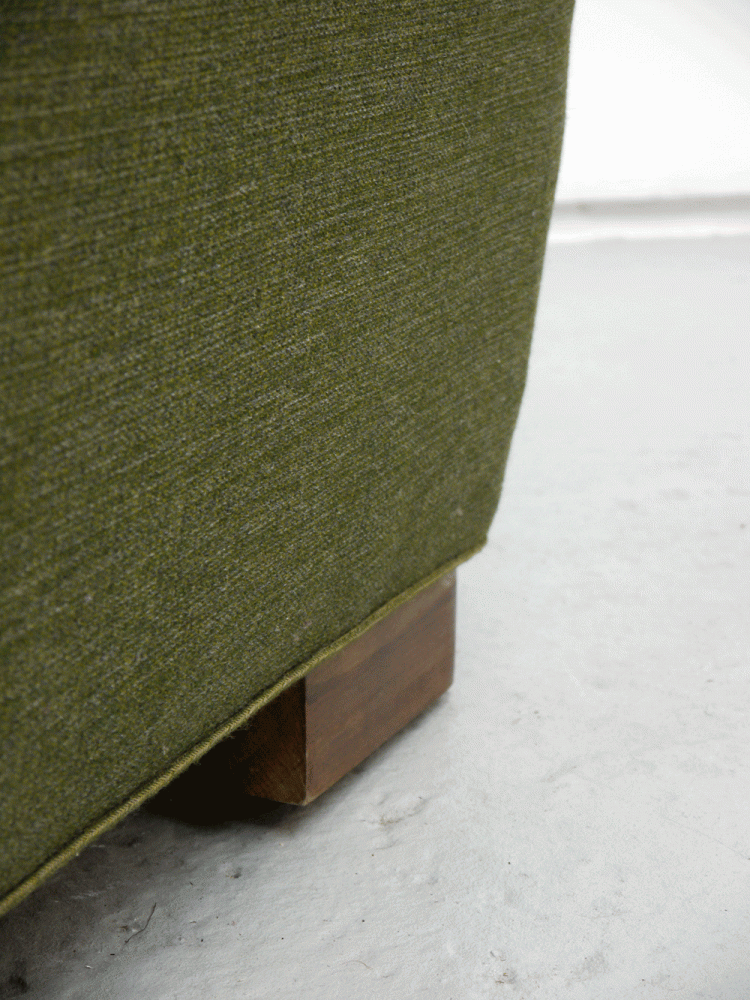 Danish – Early 20th Century Curved Sofa