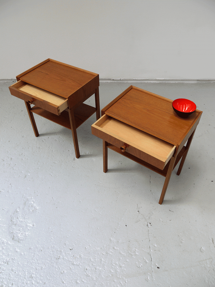 AB Carlstrom – Pair Of Teak Bedside Drawer Units