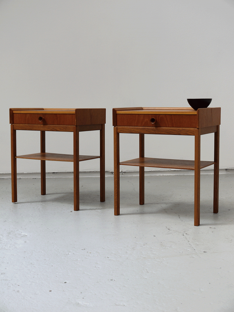 AB Carlstrom – Pair Of Teak Bedside Drawer Units