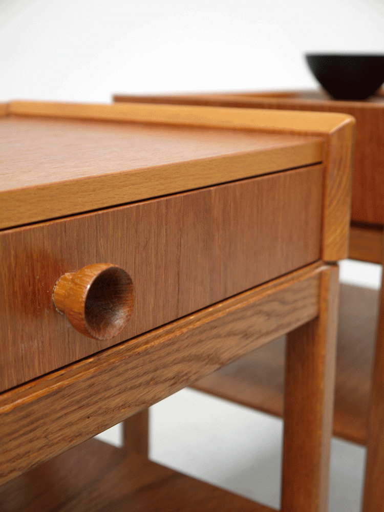 AB Carlstrom – Pair Of Teak Bedside Drawer Units