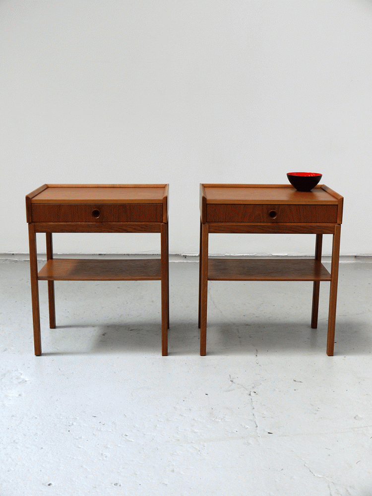 AB Carlstrom – Pair Of Teak Bedside Drawer Units