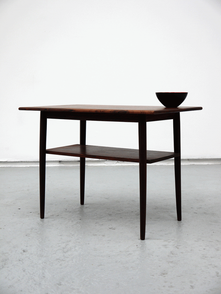 Danish – Rosewood Two Tier Side Table