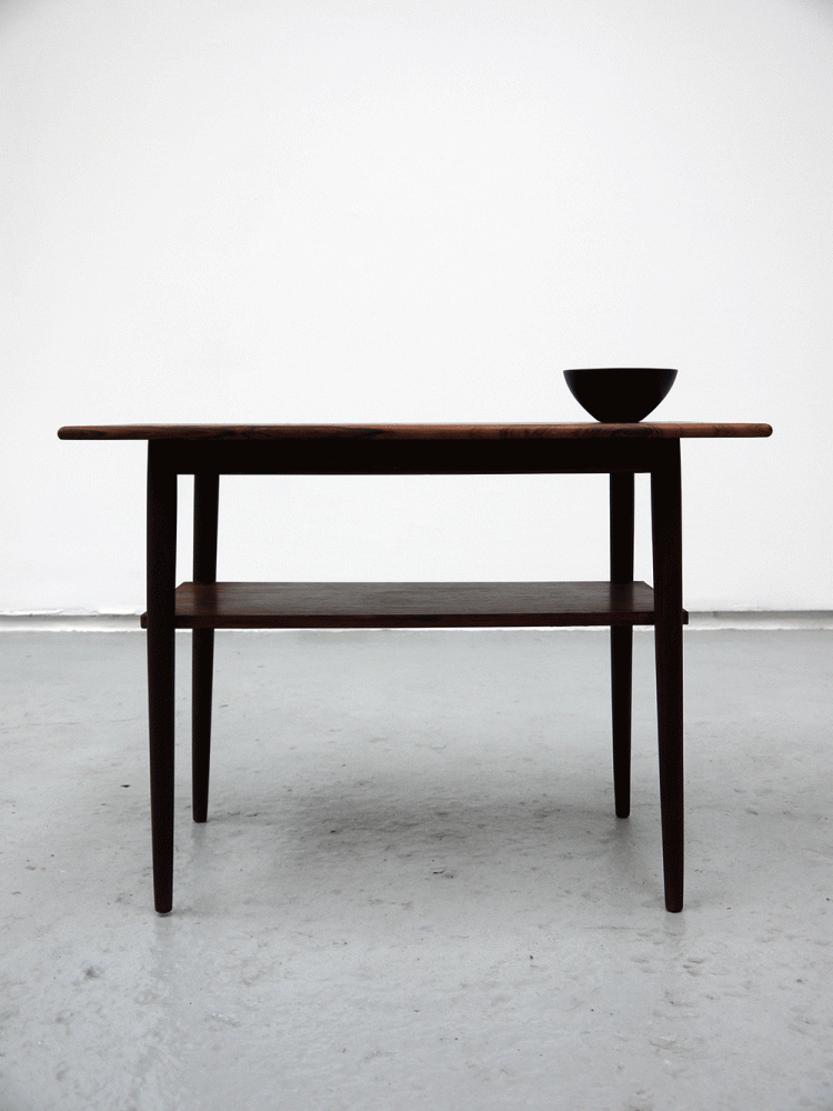 Danish – Rosewood Two Tier Side Table