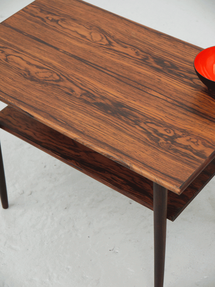 Danish – Rosewood Two Tier Side Table