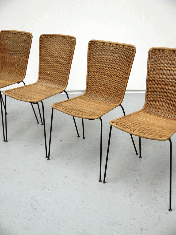 Frederick Weinberg – Set of Four Stacking Dining Chairs