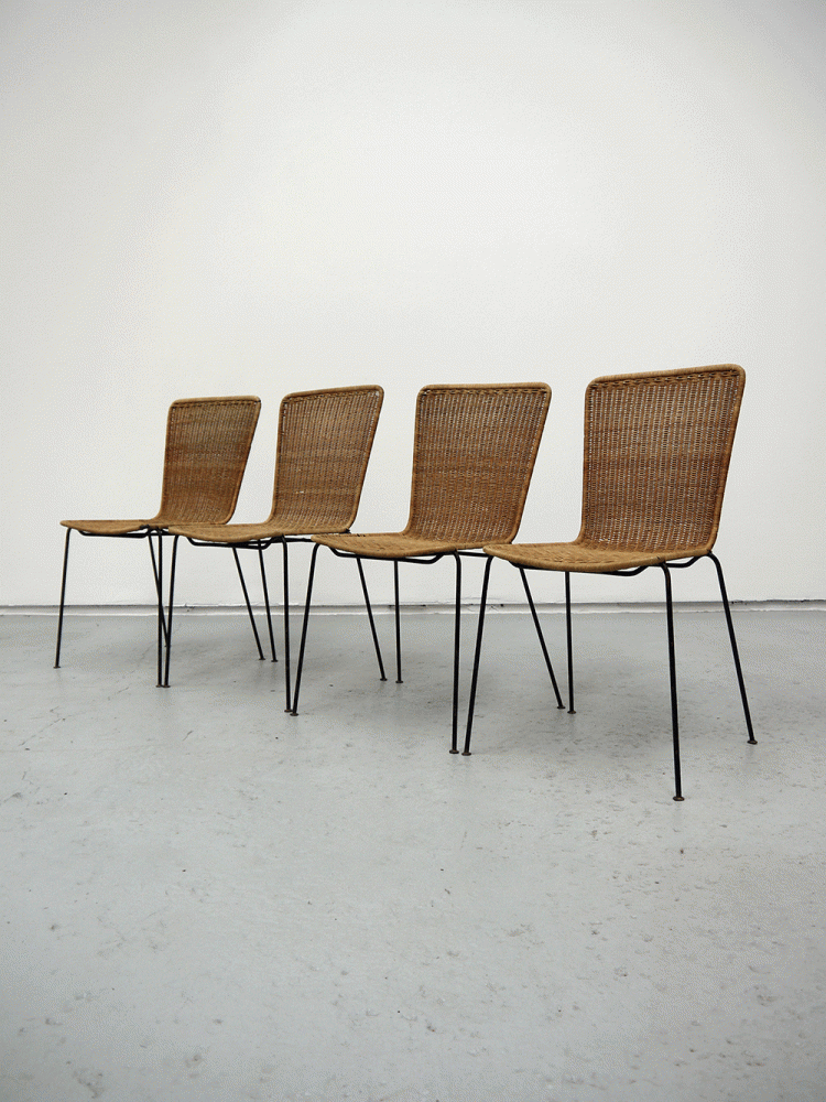 Frederick Weinberg – Set of Four Stacking Dining Chairs