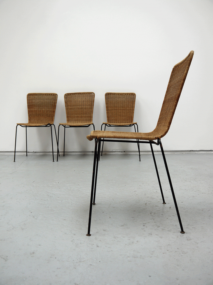 Frederick Weinberg – Set of Four Stacking Dining Chairs