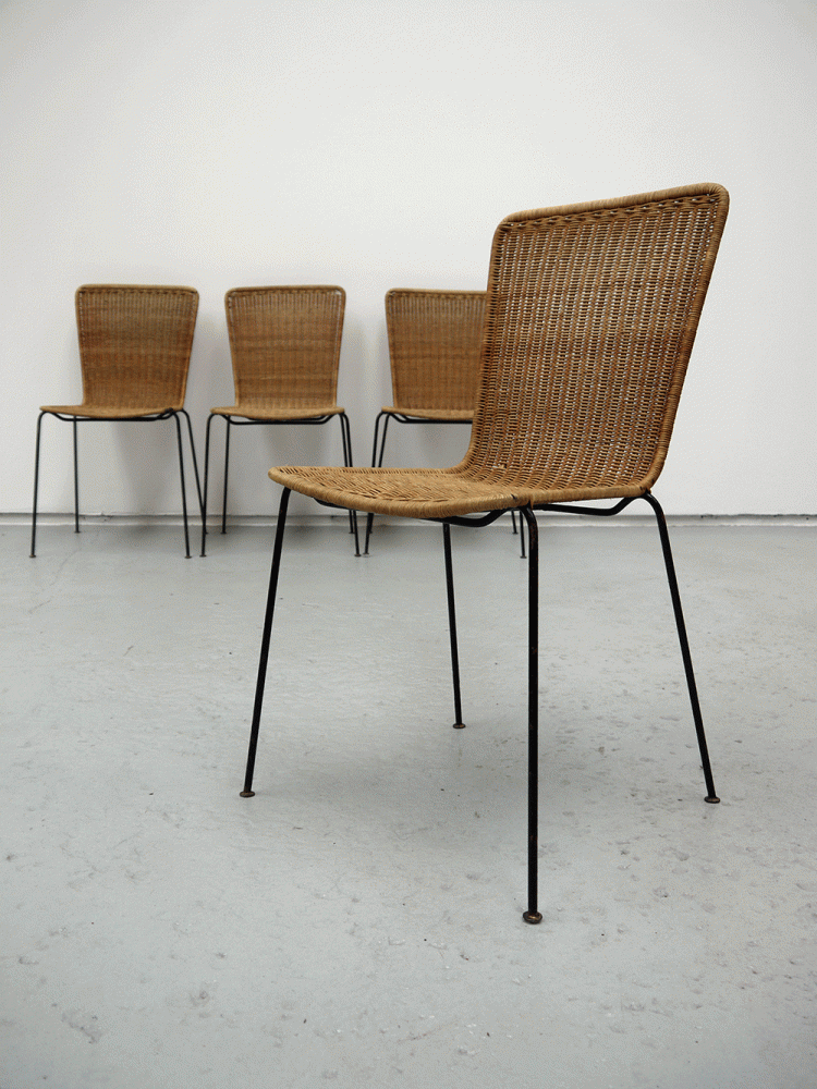 Frederick Weinberg – Set of Four Stacking Dining Chairs