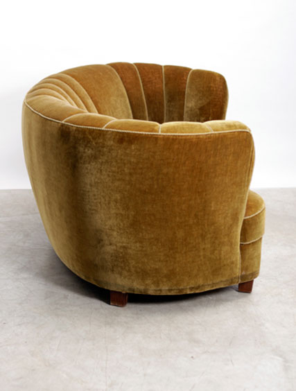 Danish – Upholstered Curved Sofa